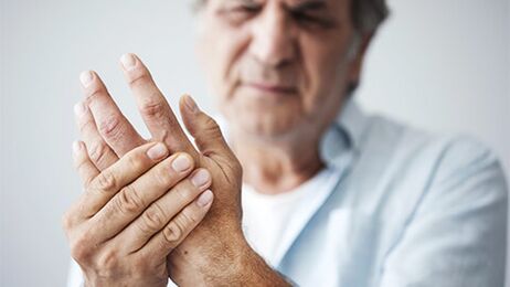 Stock and pain in the osteoarthritis of the joints of the hands